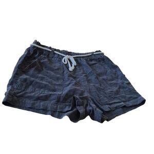Thread And Supply linen blend elastic rope tie waist shorts, size Small.